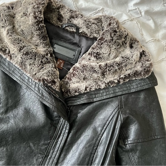 y2k danier leather insulated faux fur jacket - Picture 9 of 16
